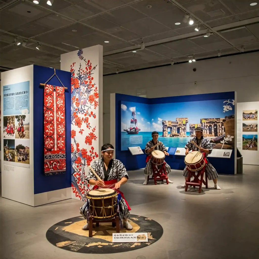 Présentation immersive du patrimoine d'Okinawa à travers la musique l'art et l'histoire.` Présentation immersive du patrimoine d'okinawa à travers la musique l'art et l'histoire.`